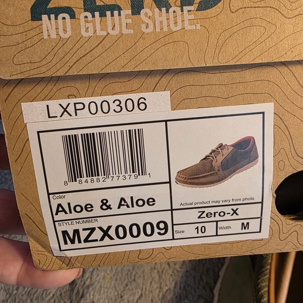 Twisted X Zero-X Aloe Green Casual Moc Toe Shoes Mens 10 NEW‎ MZX0009